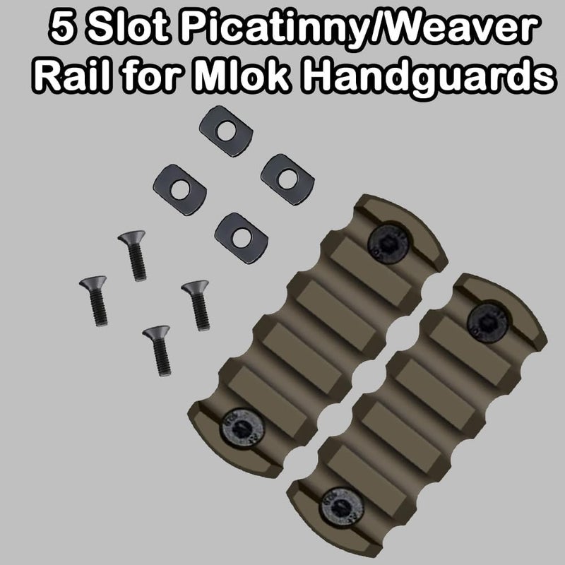 Gotical Store Combo - 2Pcs 5-Slot MLOK & Mount Kit-Push Button with Set of Screws & Allen Wrench… - Image 2
